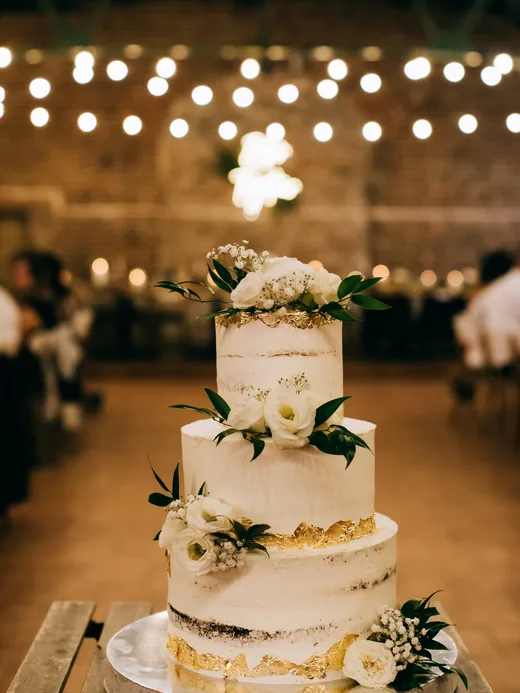 Gâteau de mariage dressé par la pâtisserie Metsens